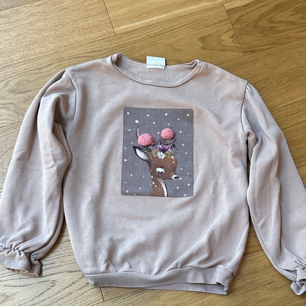 Kids Deer Print Sweatshirt